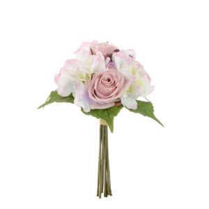 Rose/Hydrangea Bouquet 31cm Mauve/Lilac