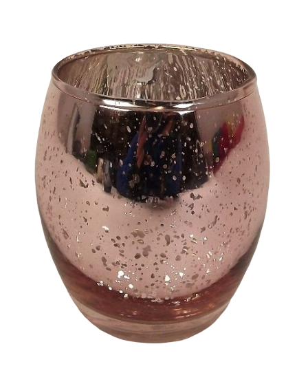 Glass Large Rose Quartz Candle Holder 75 x 90mm-0