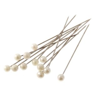 4mm Pearl Headed Corsage Pins Cream x 144pcs-0