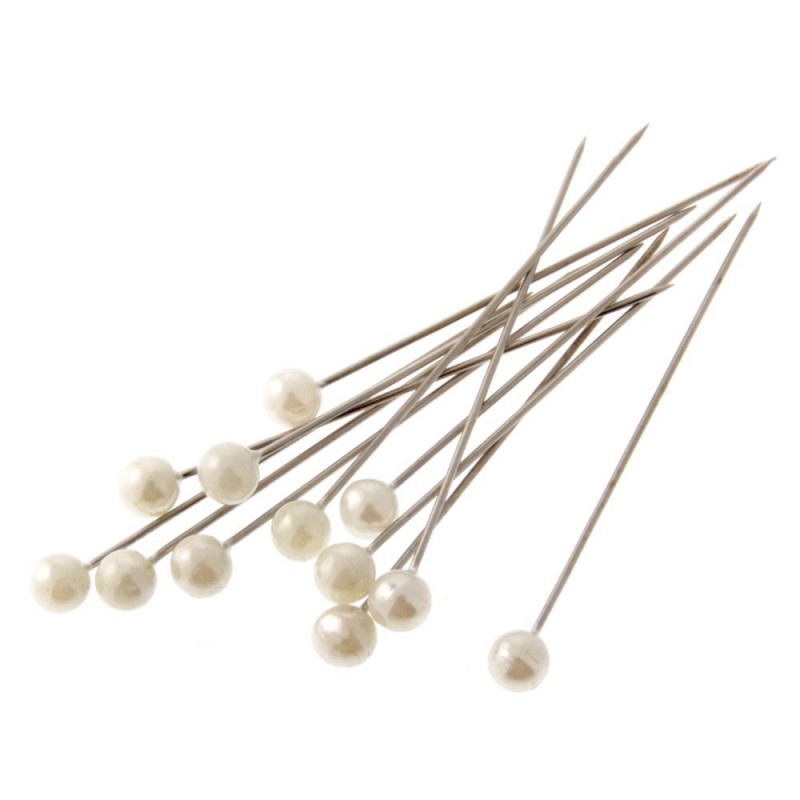 4mm Pearl Headed Corsage Pins Cream x 144pcs-0