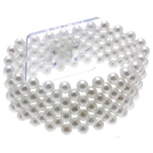 Narrow Classic White Corsage Bracelet-0