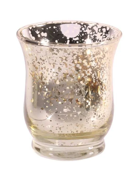 7.5 x 9cm Champagne Hurricane Vase-0