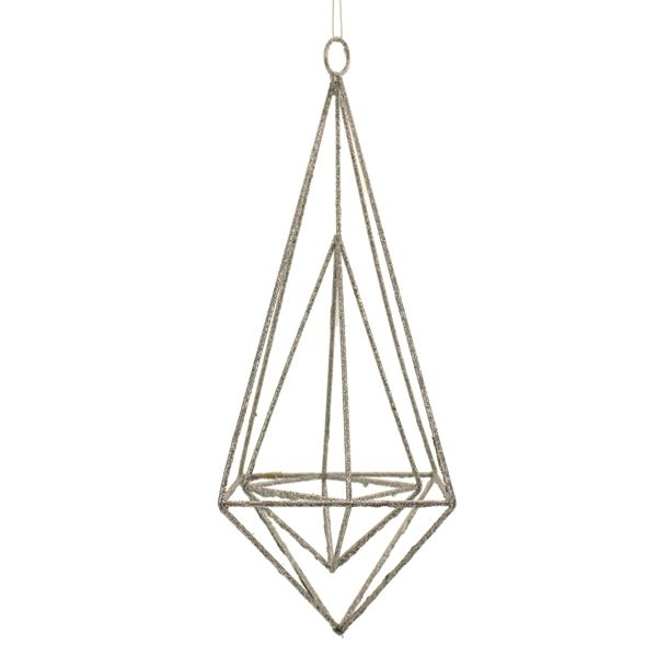 25cm Hanging Wire Diamond Silver-0