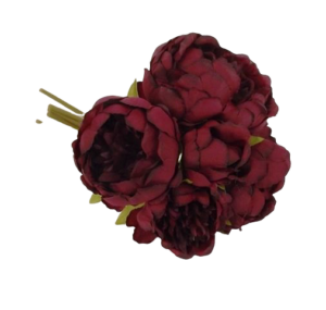28cm Bordeaux Peony Posy-0