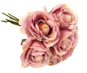 26cm Lilac Open Rose Bouquet-0