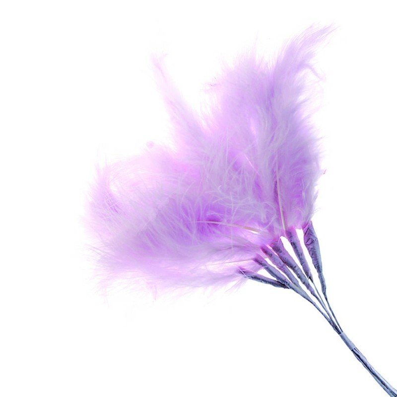Fluffy Feathers - Mauve (24cm x 6 Pieces)-0