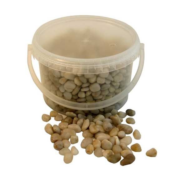 4kg Bucket 5-8mm Stones White-0