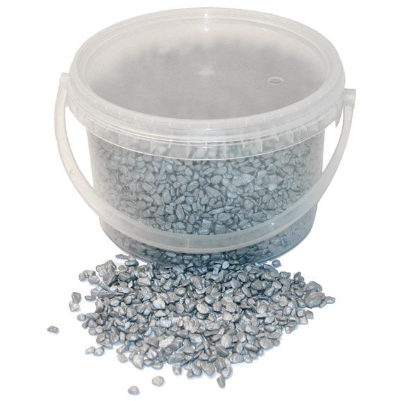 4kg Bucket 4-6mm Pebbles Silver-0