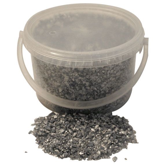 3.5kg Bucket 2-4mm Glass Sand Silver-0