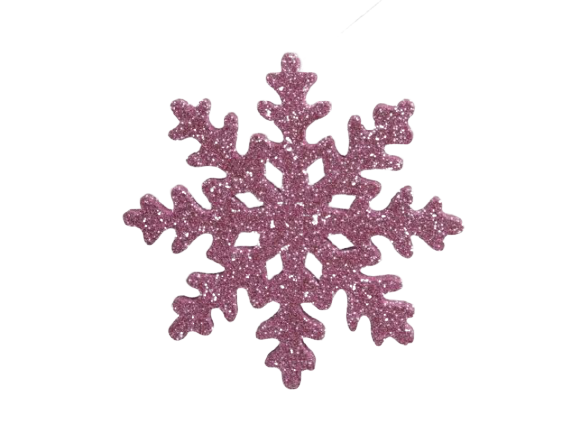 Pet 6 Glitter Icicles/Hanging Rose Blush 12 Cm-0