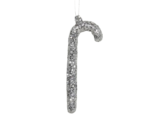 Pb. 4 Glitter Canes Silver 13 Cm-0