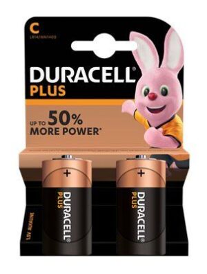 C Cell Duracell Batteries x 2-0