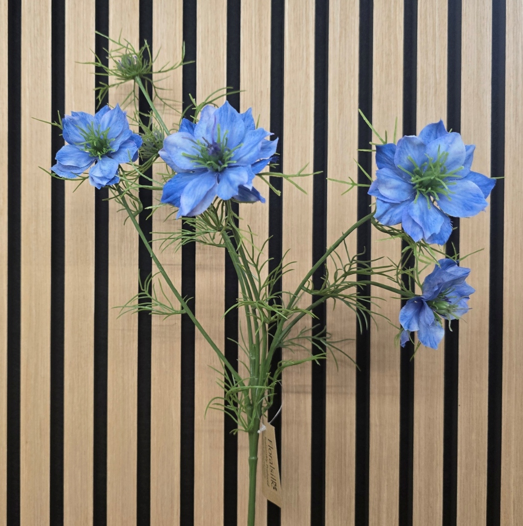 Artificial ECO Nigella Love in the Mist -65cm Light Blue