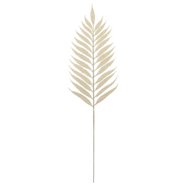 54cm Glittered Lady Fern White-0
