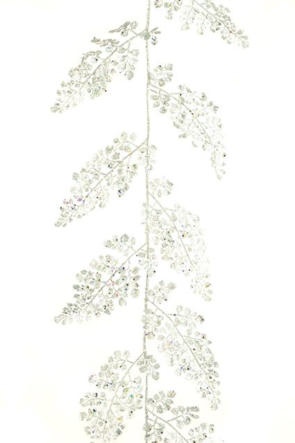 Sparkle Maidenhair Garland 180cm Silver-0
