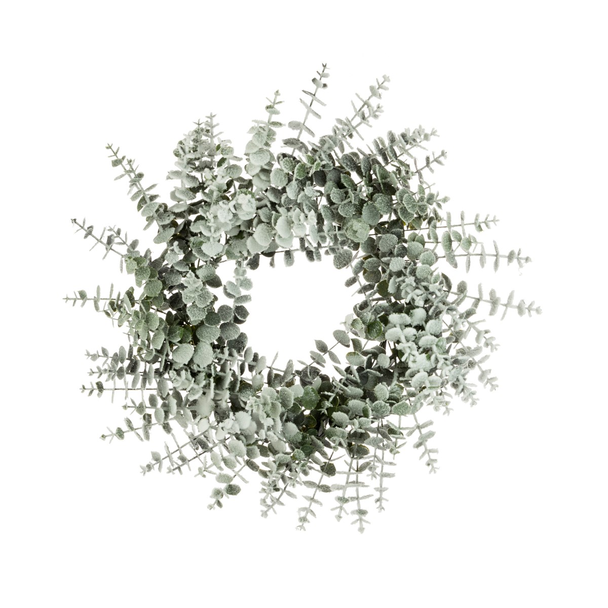 Snowy Spiral Eucalyptus Wreath-0