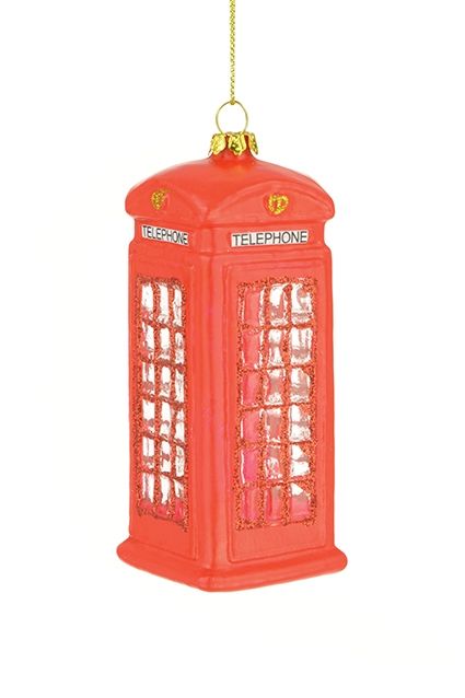GLASS Telephone Box 12cm-0