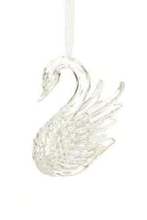 Swan Ornament 10cm-0