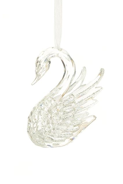 Swan Ornament 10cm-0