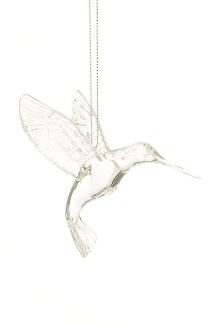 Clear Hummingbird Ornament 10cm-0
