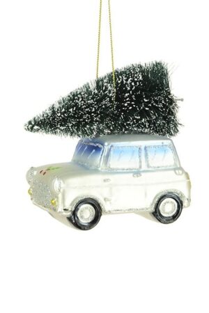 GLASS Mini with Tree 10cm White-0