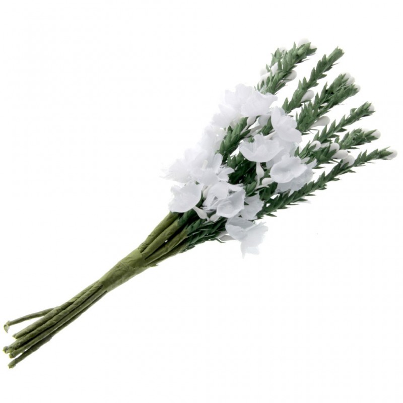 Heather x 12 Stems x 6 Bunches White-0