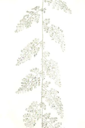 Sparkle Maidenhair Garland 180cm Silver-0