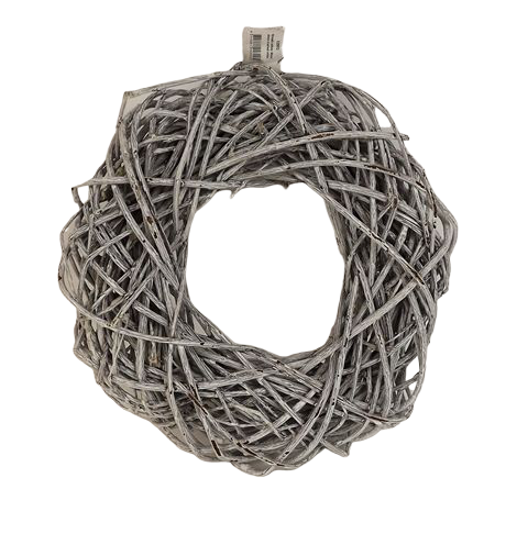 Wreath Willow 30cm Stone Washed White-0