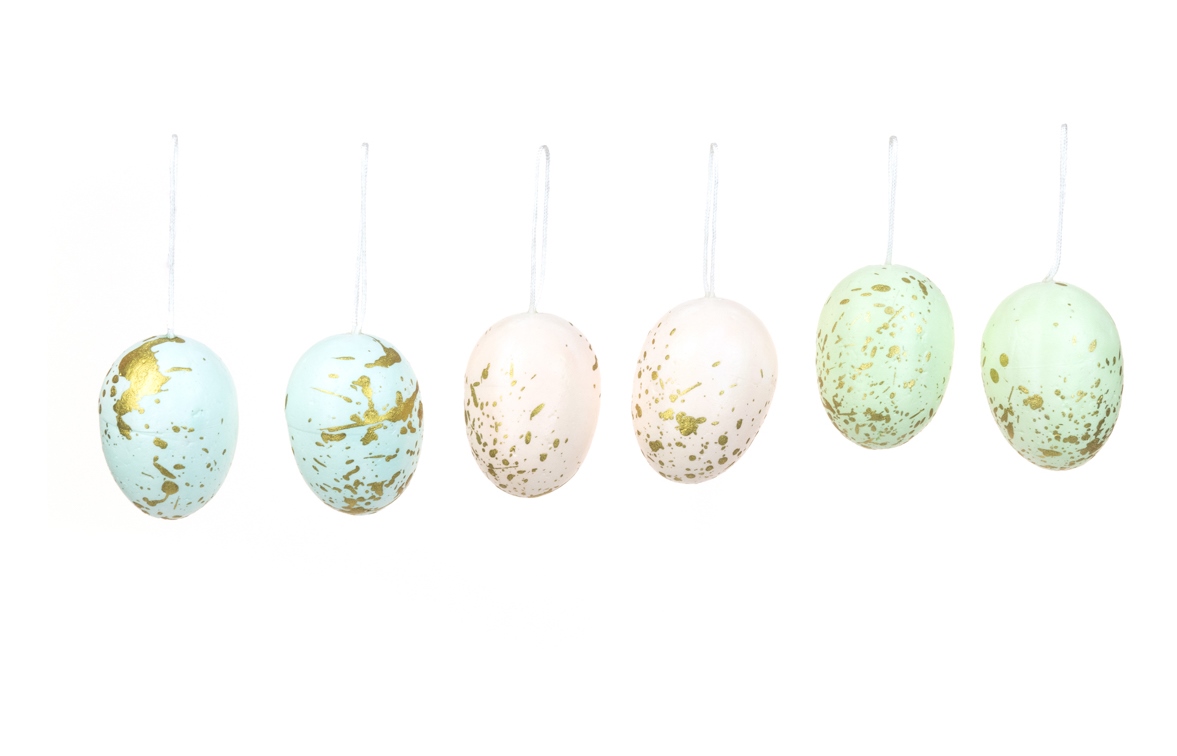 Decorative Hanging Eggs x 6-0