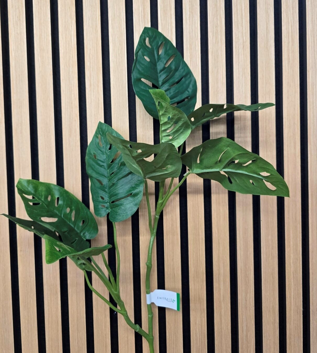 Artificial Monkey Leaves Spray Green 75cm