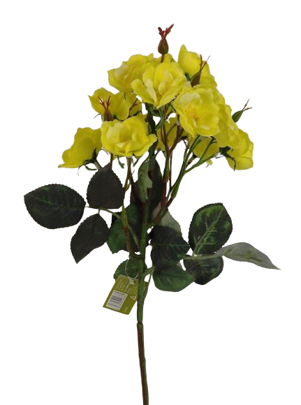 51cm Wild Rose Spray Yellow-0