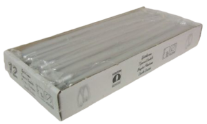 Tapered Candles 250/23mm Silver x 12-0