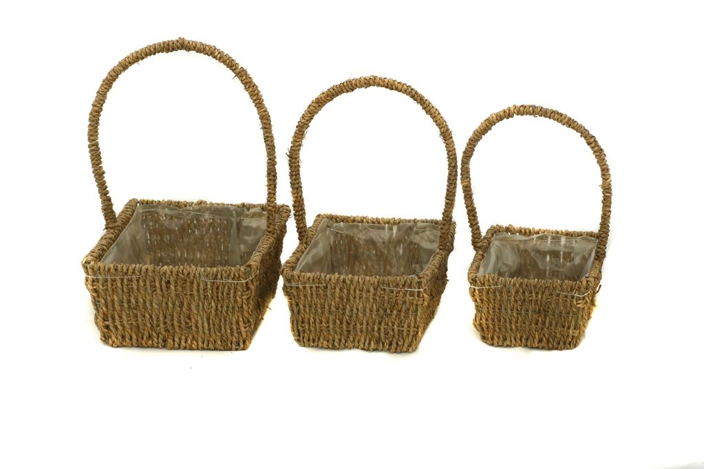Seagrass Set Of 3 Baskets Rectangle