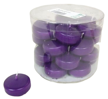 Floating Candle Small x 28 Dk Lilac-0