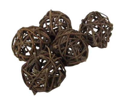 Wicker Ball Natural Rustic 4cm x 20