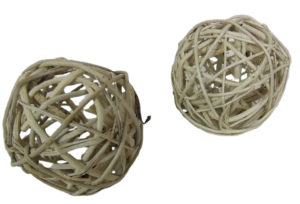 Wicker Ball Natural Peeled 8cm x 6
