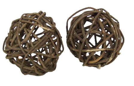 Wicker Ball Natural Rustic 8cm x 6
