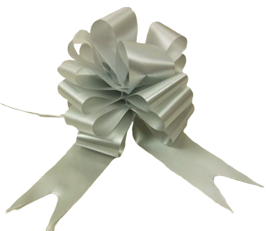 50mm Silver Pull Bows x 20pcs-0