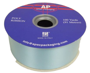 2" x 100yds Pale Blue Poly Ribbon-0
