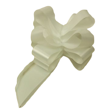 50mm White Pull Bow x 20pcs-0