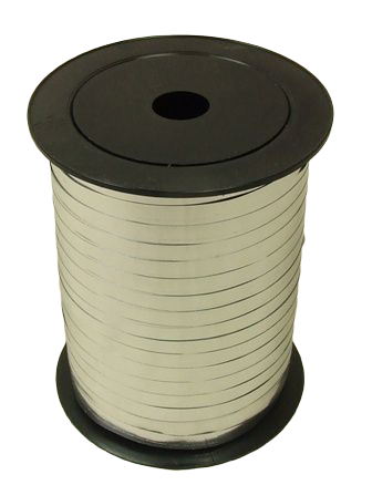5mm x 250mtr Silver Metallic Curling Ribbon-0