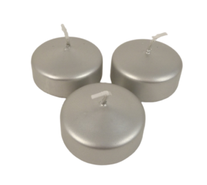 Floating Candle Small Silver x 8pcs-0