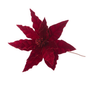 Glitter Tipped Poinsettia 70cm Red-0