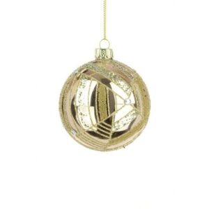 GLASS Fayola Bauble 8cm Rose Gold-0