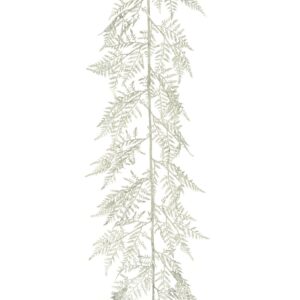 Leather Fern Garland 150cm Silver-0