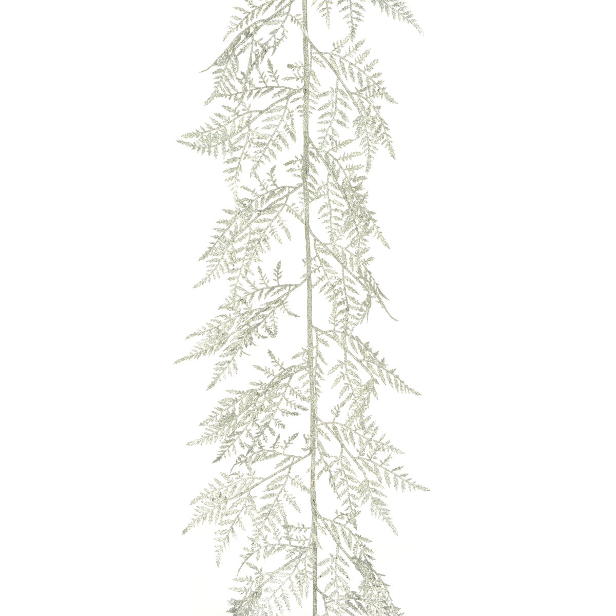 Leather Fern Garland 150cm Silver-0