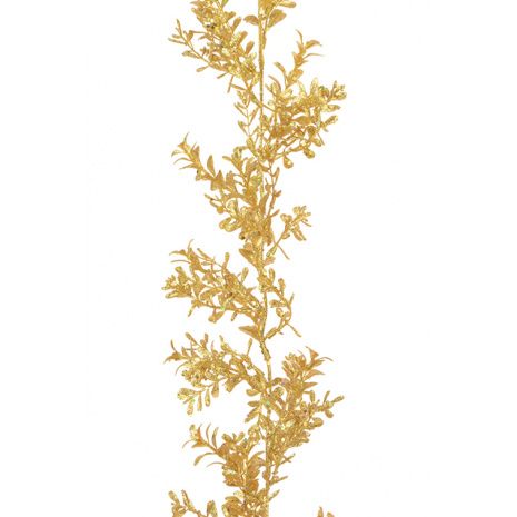 Sparkle Boxwood Garland 180cm Gold-0
