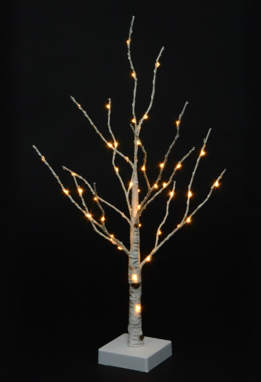 B/O Birch Tree 50LED w/Timer-0