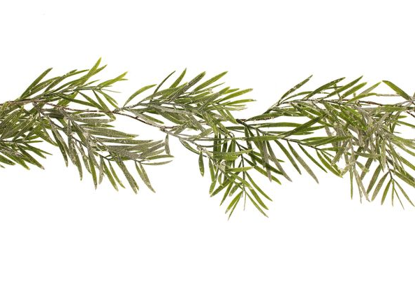 180cm Frosted Bamboo Garland Green-0