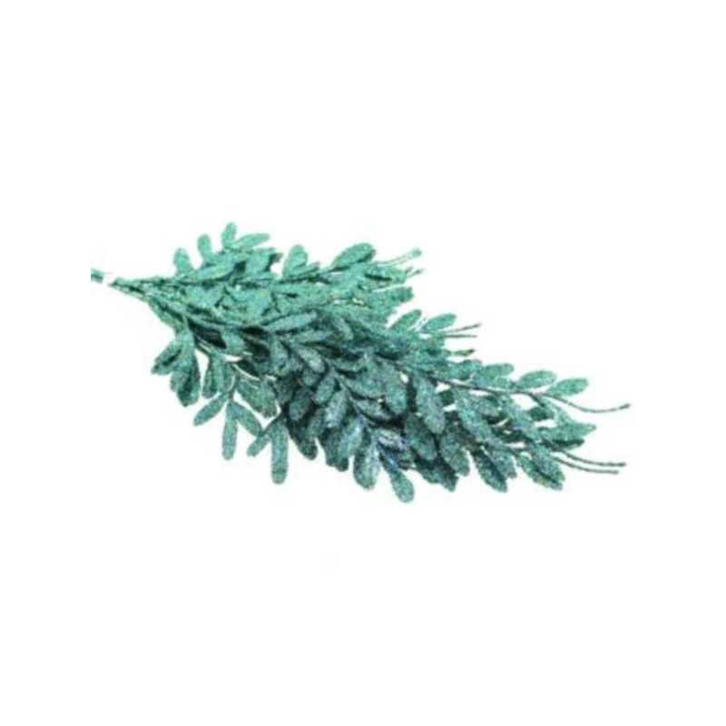 40cm Berberis Spray Glittered Blue-0